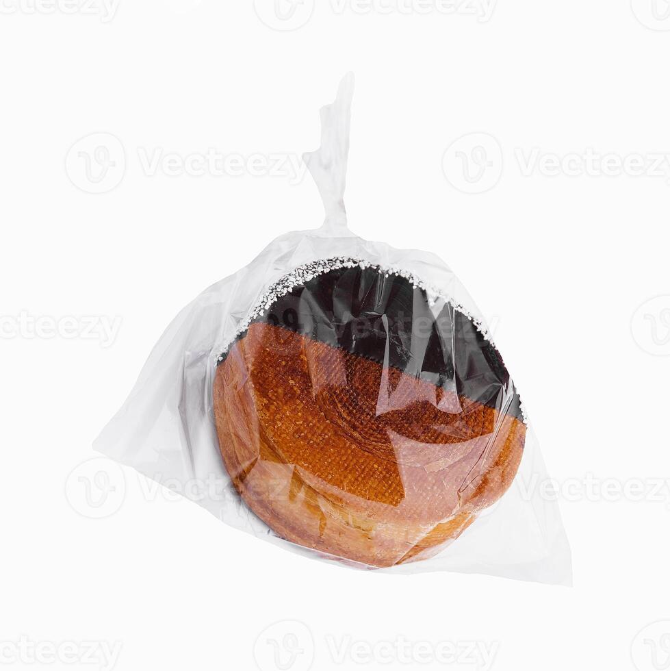 rond croissant avec Chocolat condensé Lait photo