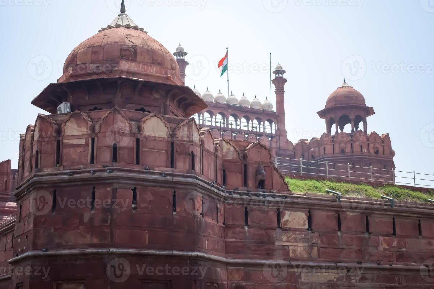 architectural détails de lal qila - rouge fort situé dans vieux Delhi, Inde, vue à l'intérieur delhi rouge fort le célèbre Indien Repères photo