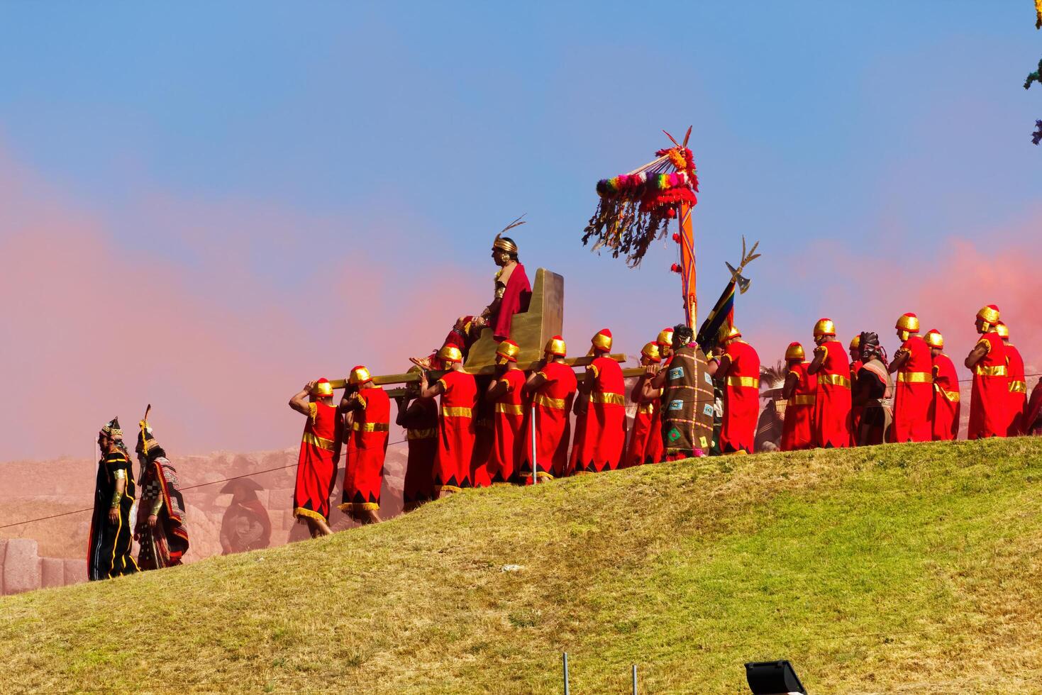 cusco, Pérou, 2015 - inti Raymi Festival Sud Amérique Roi procession photo