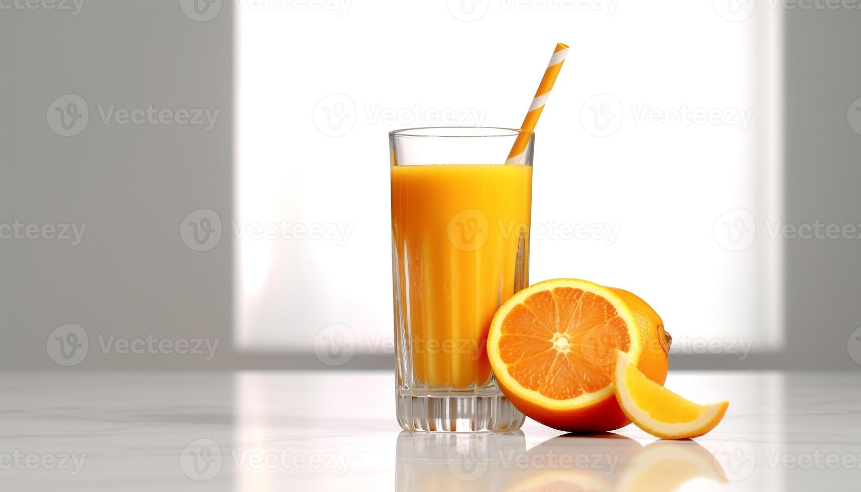ai généré Frais Orange jus, une en bonne santé et rafraîchissant été boisson généré par ai photo