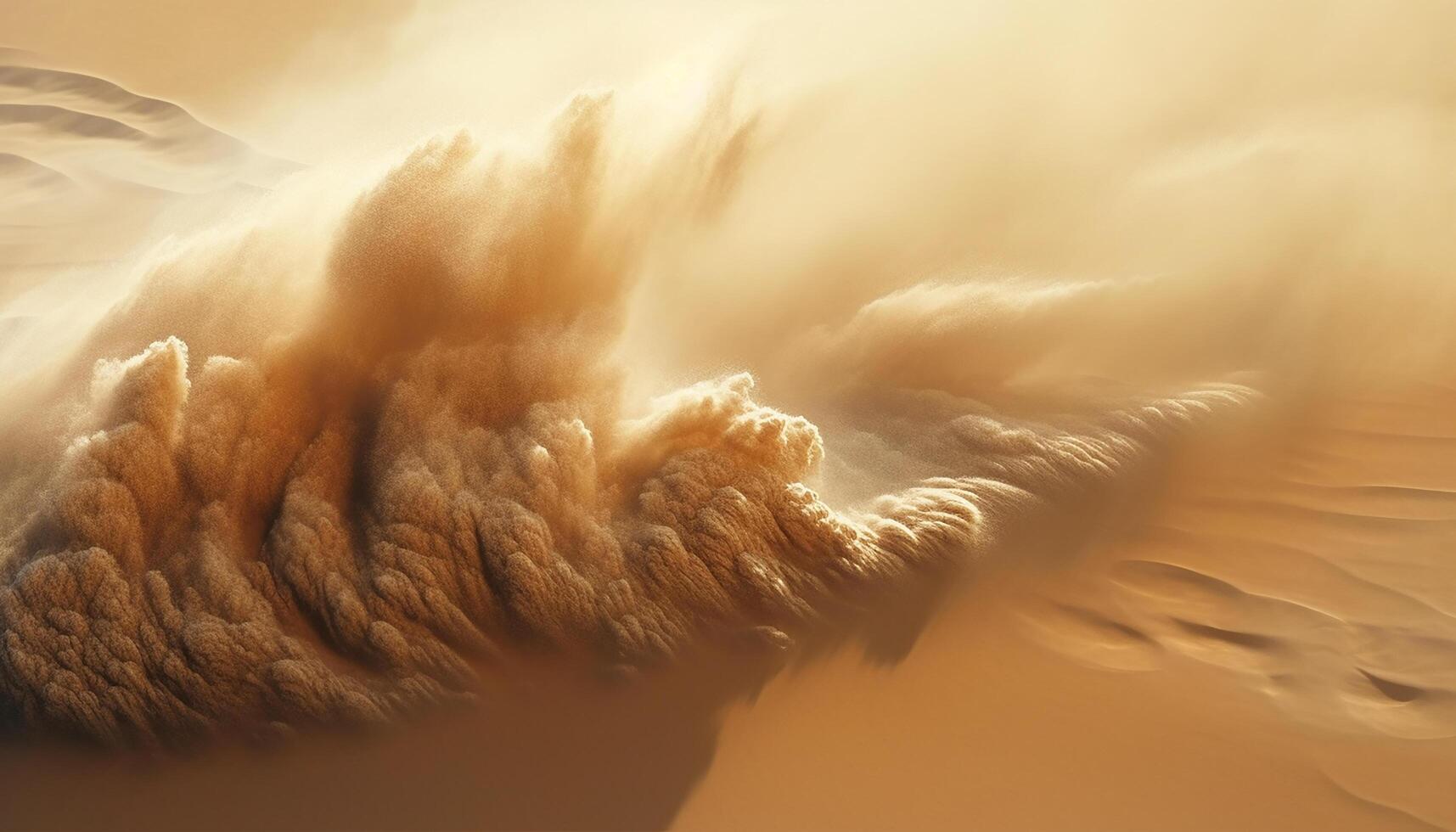 ai généré le coucher du soleil ciel, duveteux des nuages, vague mouvement, sablonneux plage, beauté dans la nature généré par ai photo