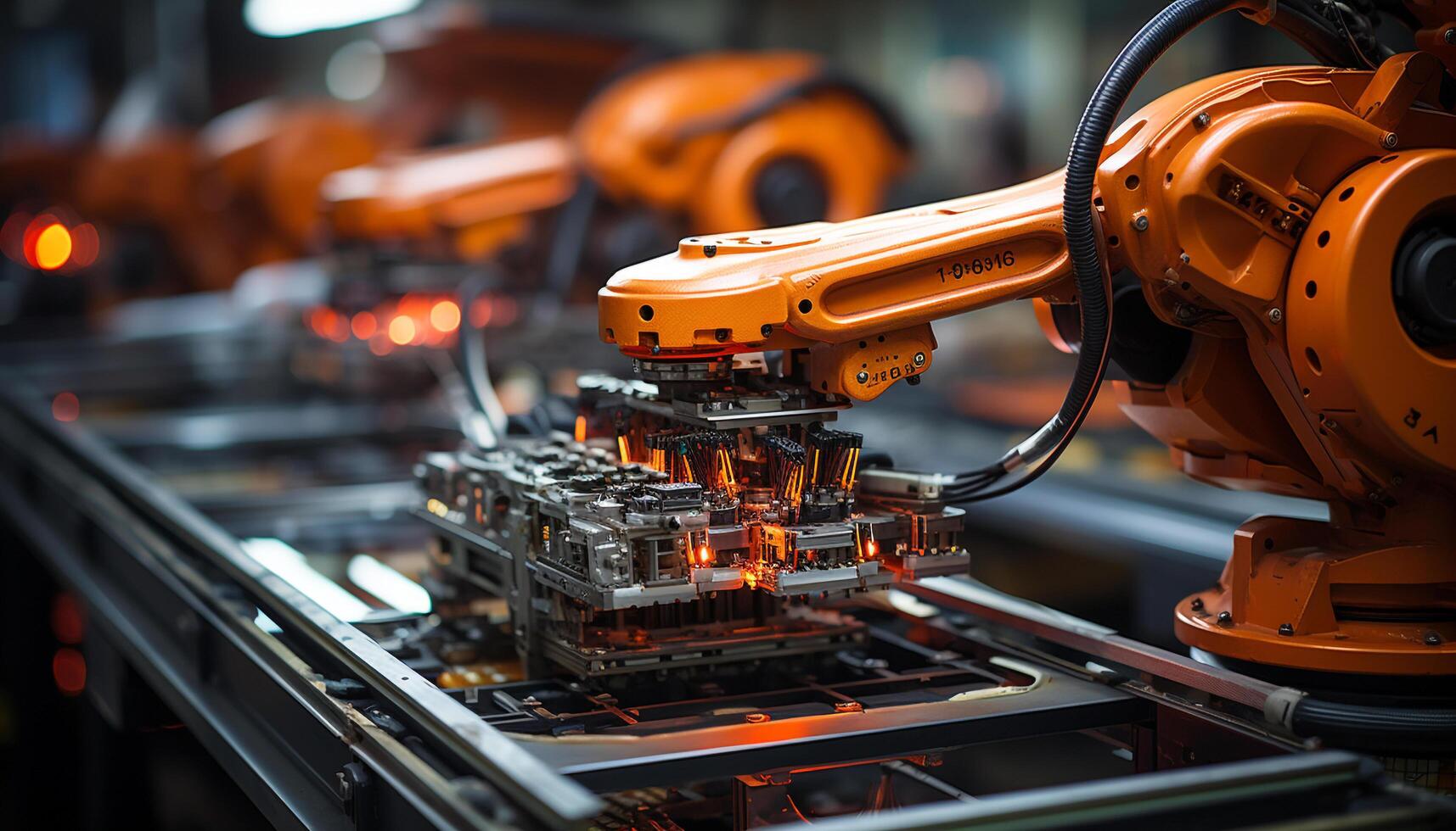 ai généré Hommes travail dans une usine contrôle machinerie, tournant métal avec précision généré par ai photo