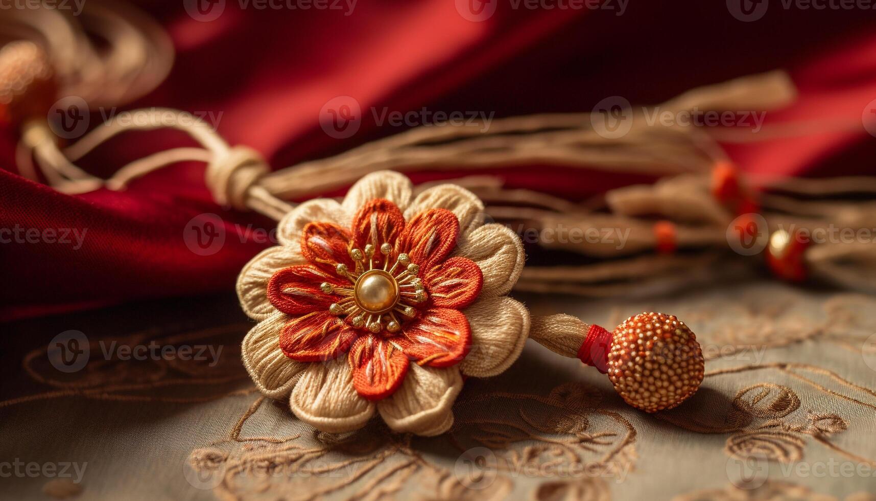 ai généré Indien culture fête spiritualité et élégance avec fleuri bijoux généré par ai photo