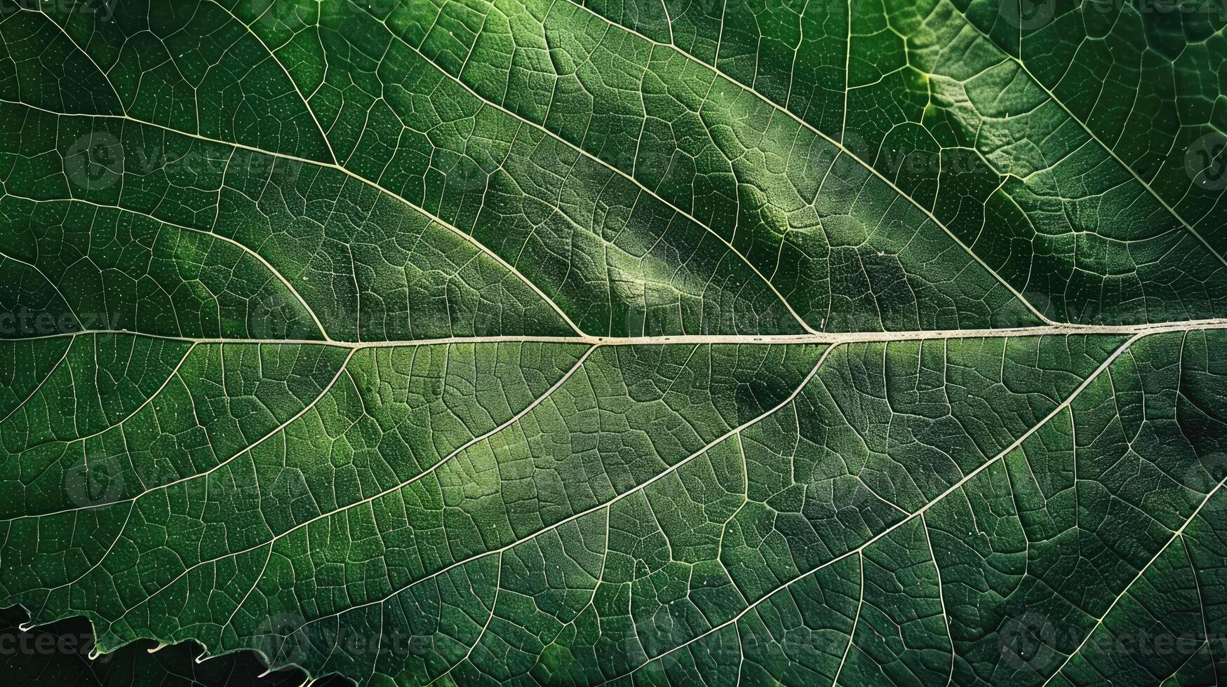 ai généré détaillé texture de une vert feuille révèle la nature complexe beauté, ai généré. photo