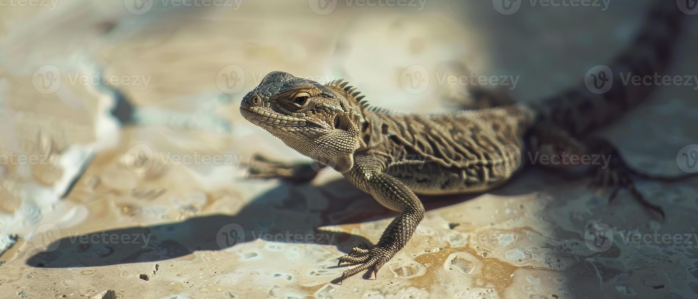 ai généré gracieux lézard. une majestueux créature de la nature. photo