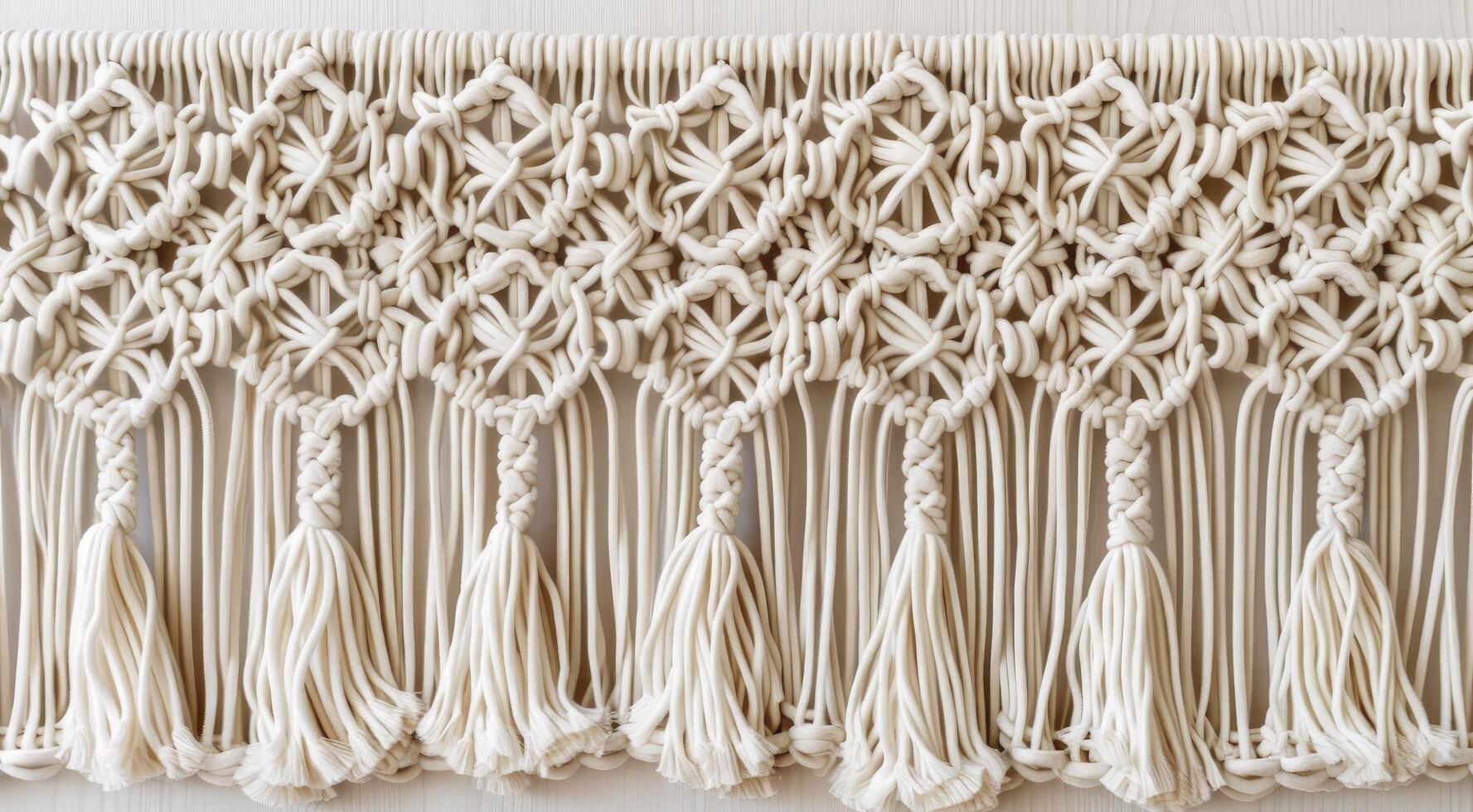 ai généré Fait main macramé modèle photo