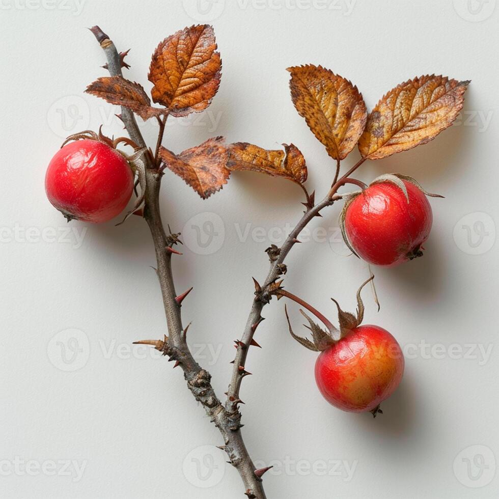 ai généré rose musquée sur une blanc isolé Contexte - ai généré image photo