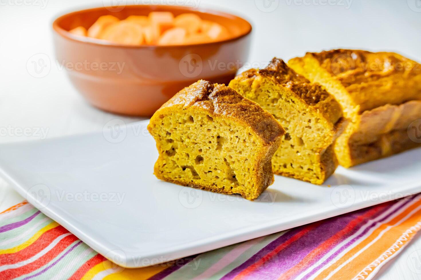 végétalien carotte gâteau. en bonne santé aliments. photo