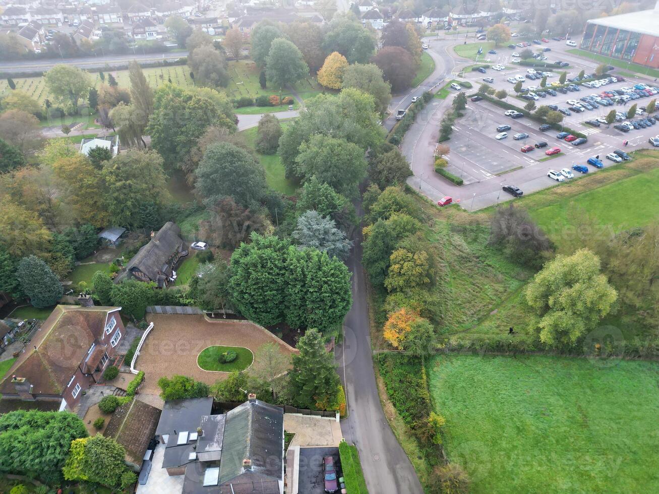 haute angle vue de Britanique campagne paysage à hitchin ville de Angleterre Royaume-Uni photo