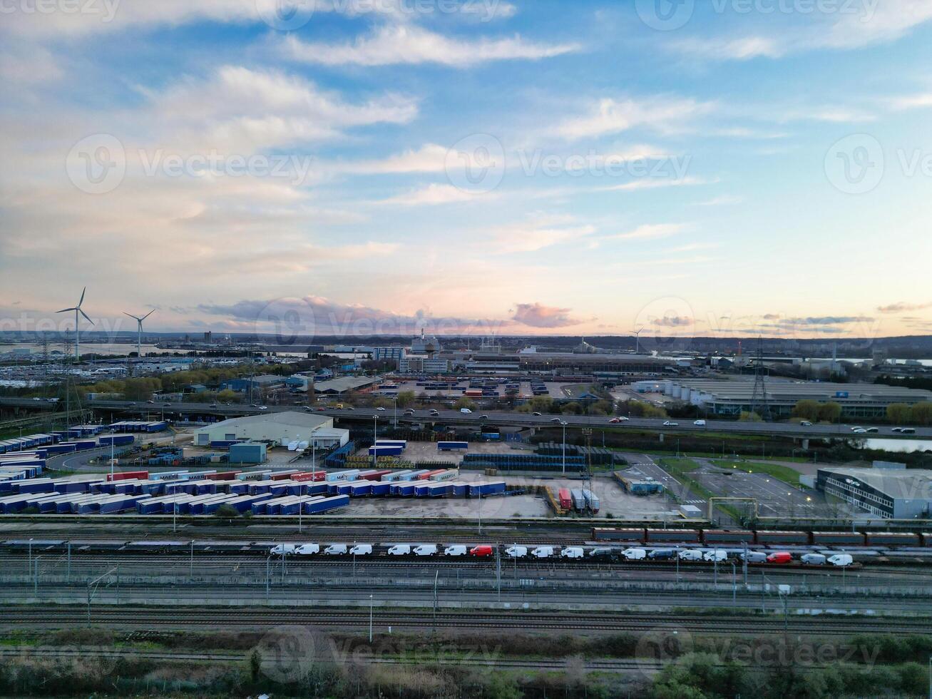 aérien vue de central dagenham Londres ville de Angleterre Royaume-Uni. Mars 2ème, 2024 photo