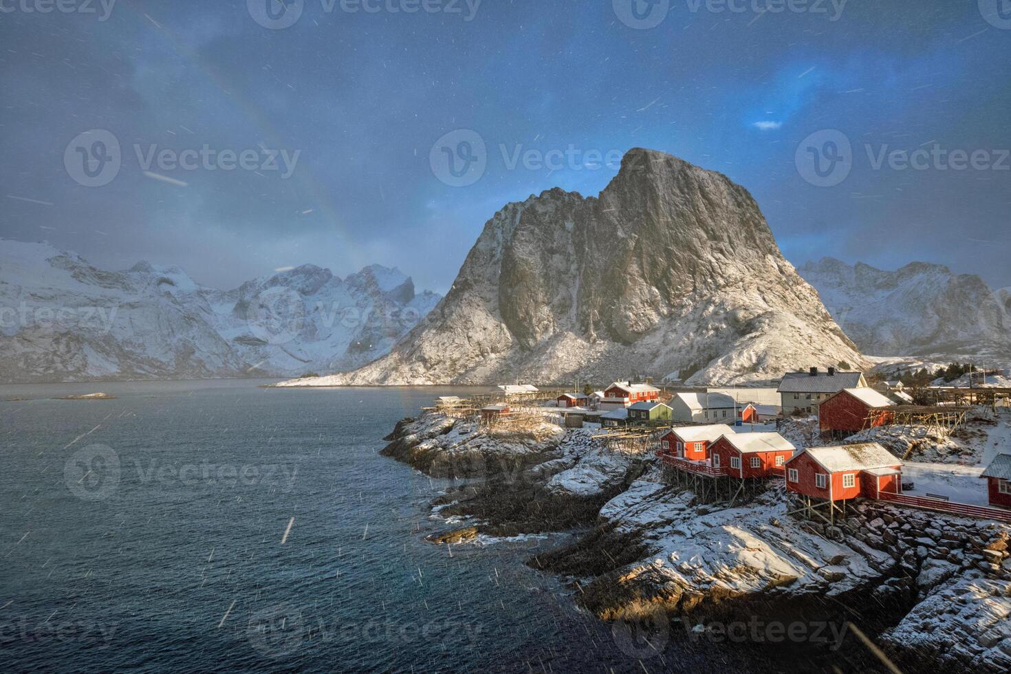 hamnoy pêche village sur lofoten îles, Norvège photo