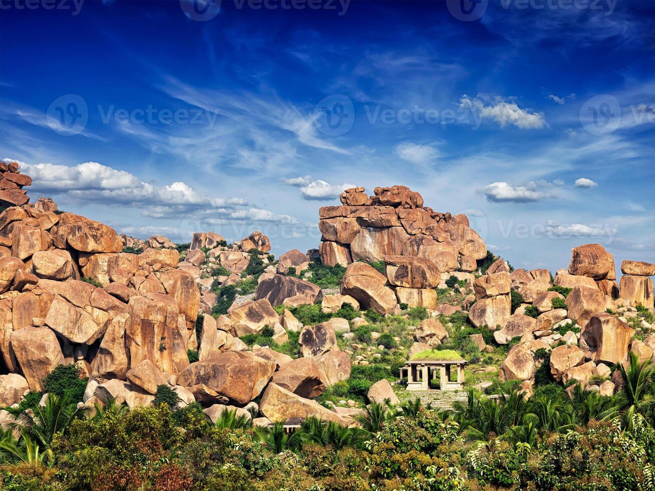 ruines dans hampi photo