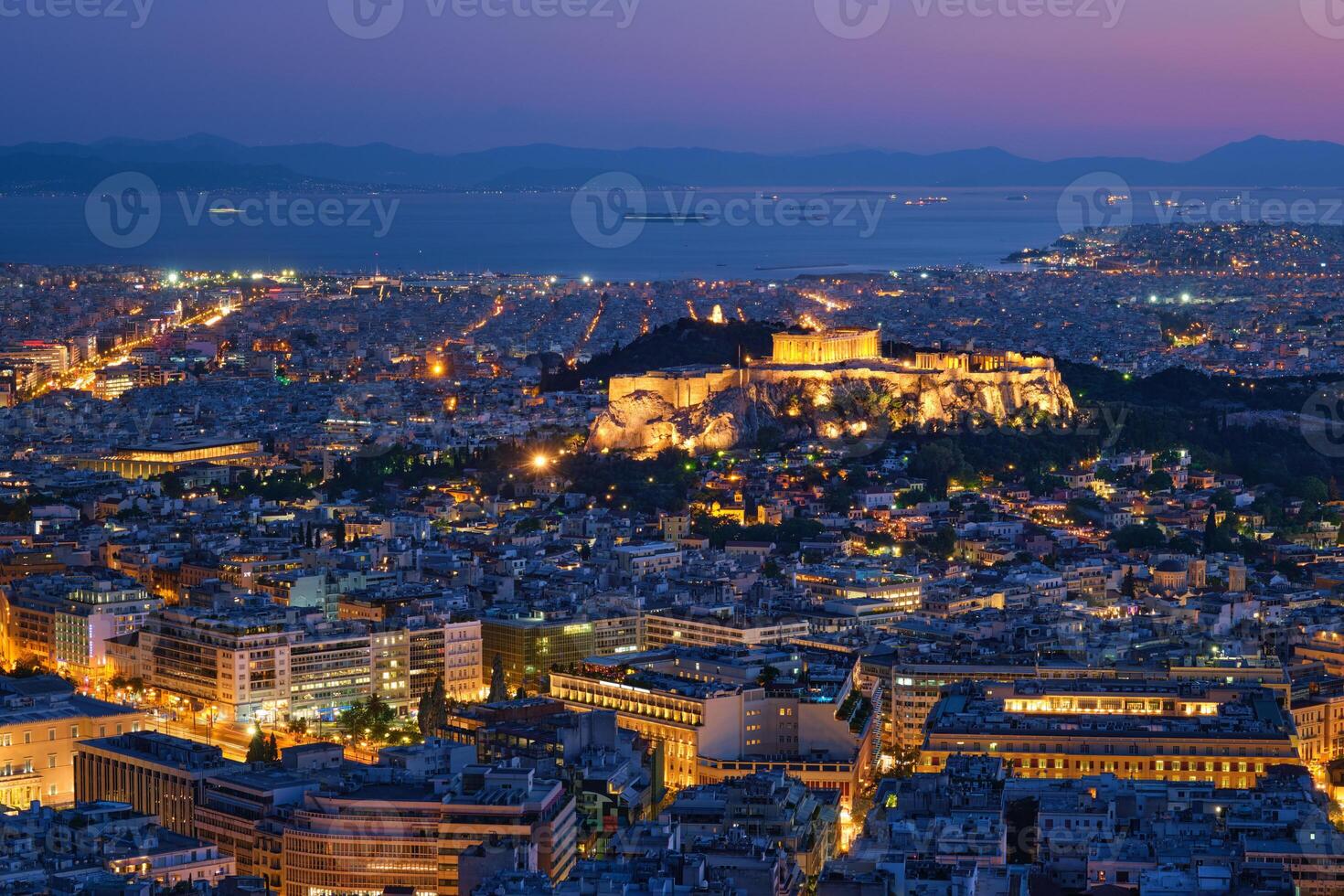 iconique Parthénon temple à le acropole de Athènes, Grèce photo