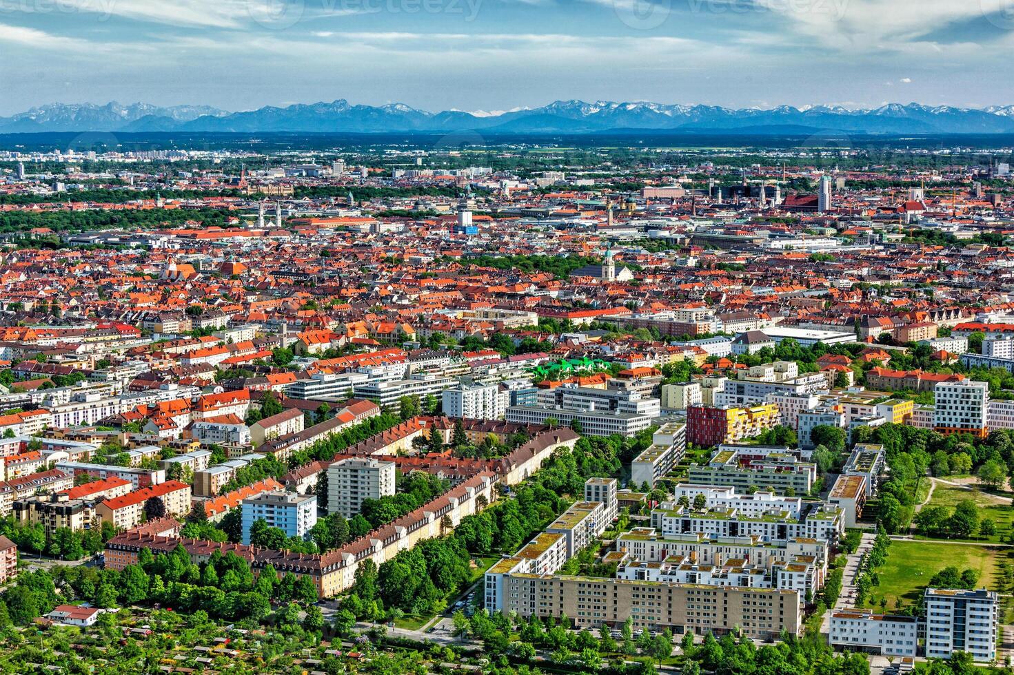 aérien vue de Munich. Munich, Bavière, Allemagne photo