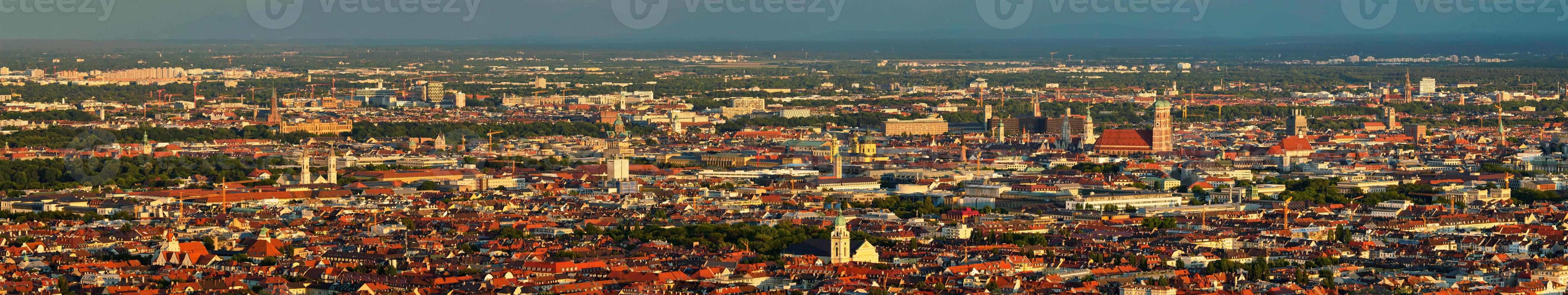 aérien panorama de Munich. Munich, Bavière, Allemagne photo