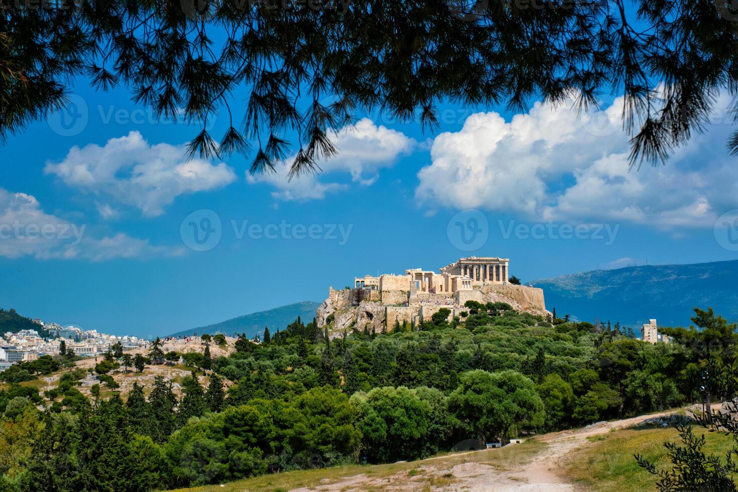 iconique Parthénon temple à le acropole de Athènes, Grèce photo