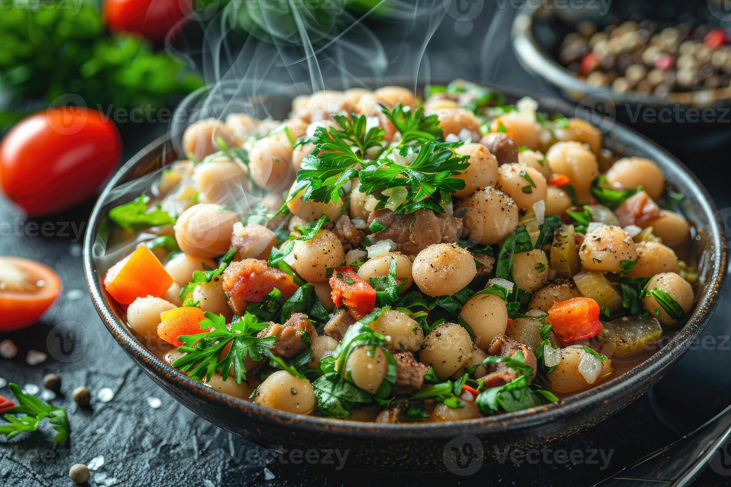 ai généré pozole mexicain nourriture dans le cuisine table professionnel La publicité nourriture la photographie photo