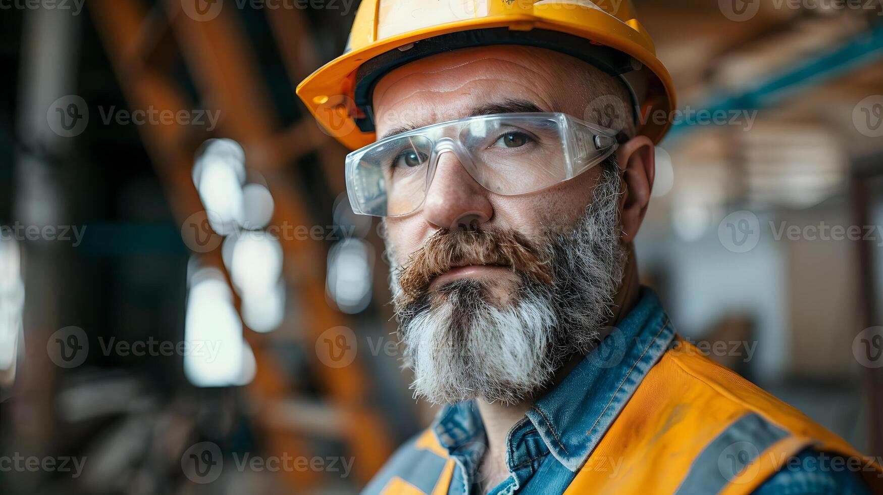 ai généré une homme, une ouvrier, une constructeur par profession, dans une uniforme et une casque. ai généré photo