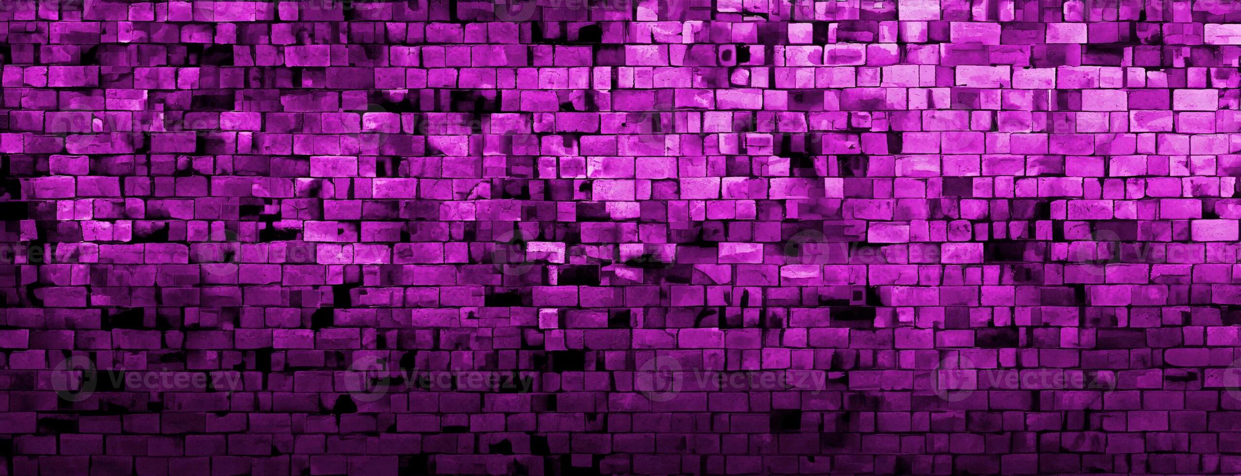 violet brique mur Contexte texture, vibrant et texturé photo