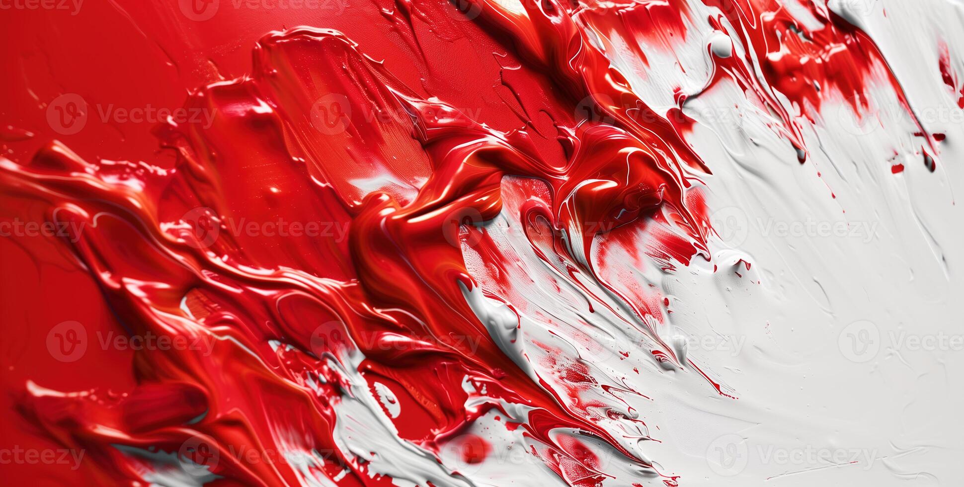 ai généré une rouge et blanc acrylique peindre photo