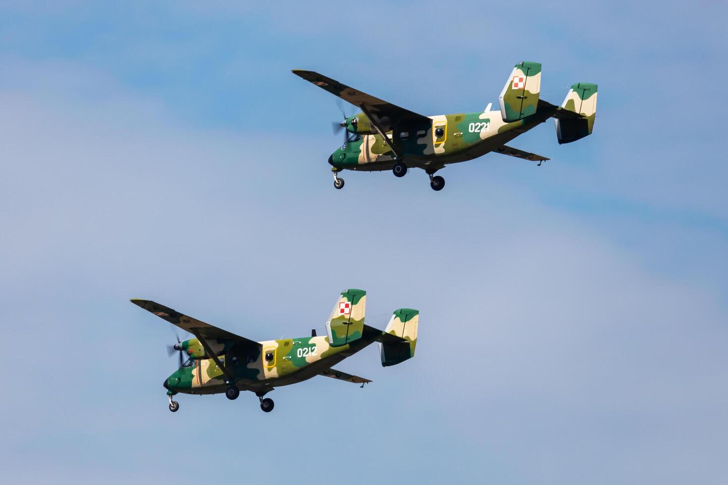 radom, Pologne, 2023 - polonais air Obliger pzl m28 Bryza transport avion en volant. aviation et militaire avion. photo