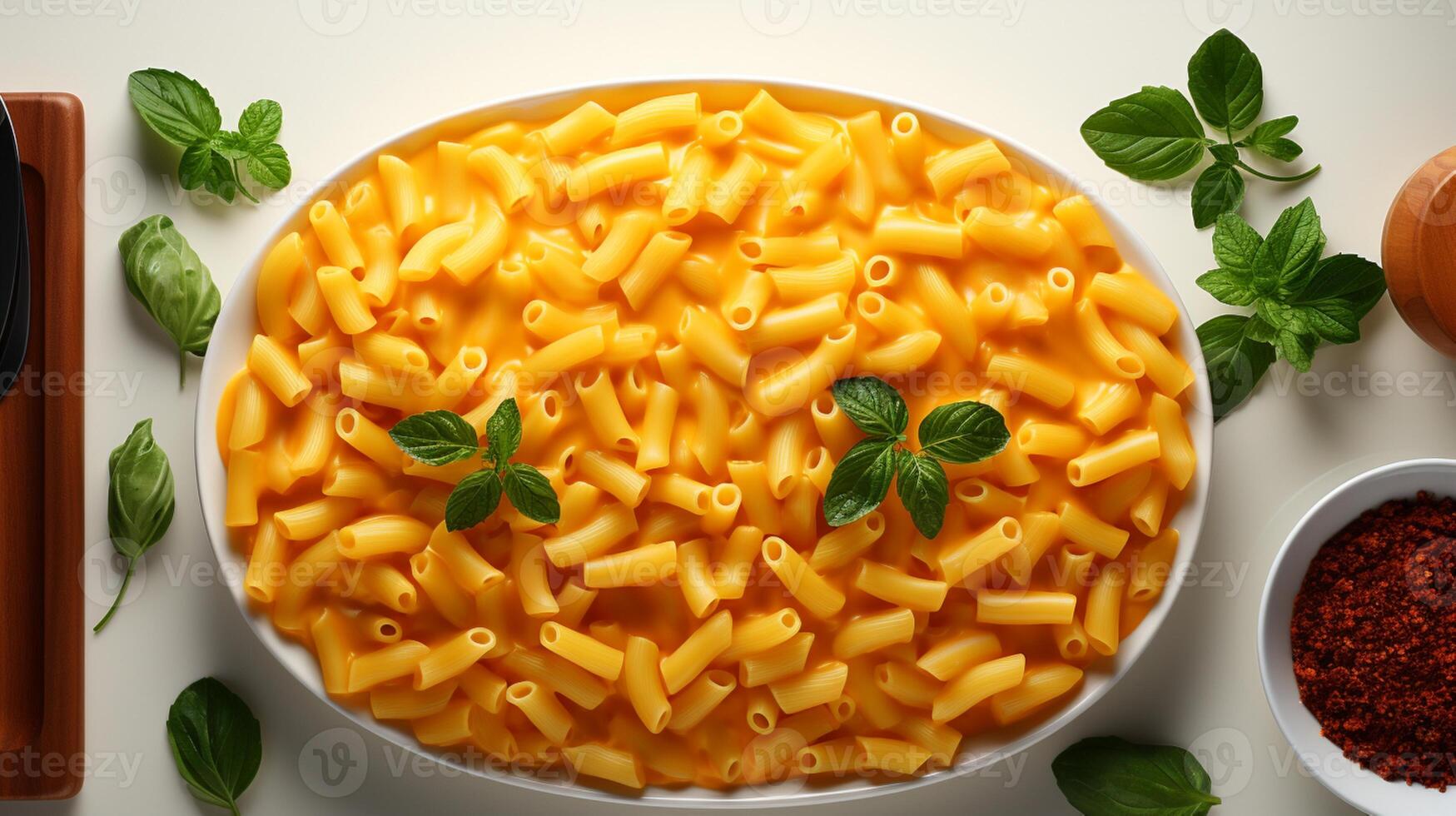 ai généré macaroni schotel avec fromage cuit Viande repas photo