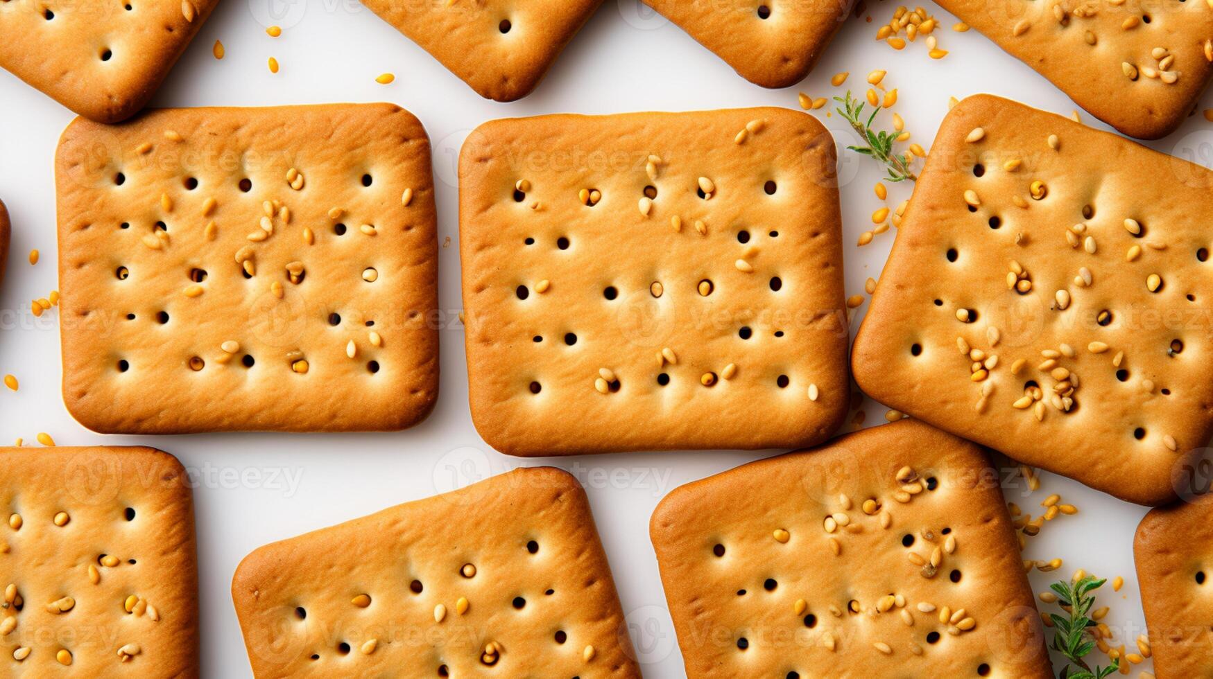 ai généré biscuit plat biscuits pour casse-croûte café temps photo