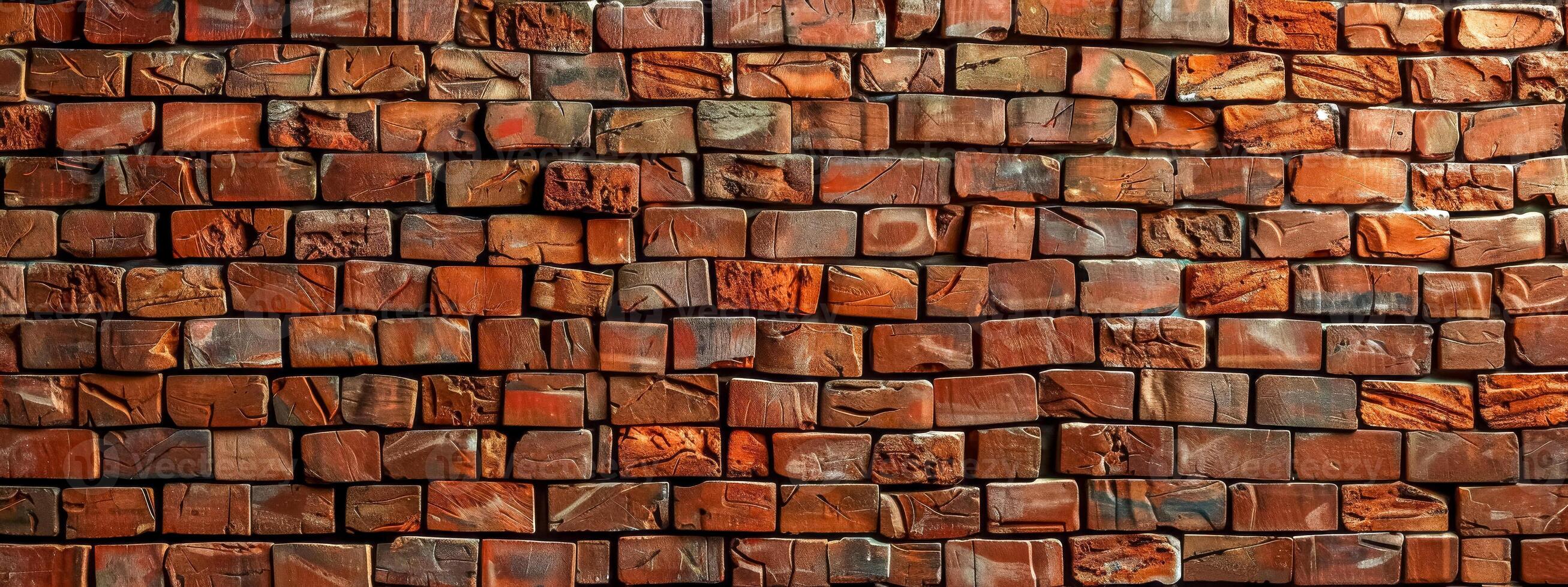 ai généré rustique rouge brique mur texture photo