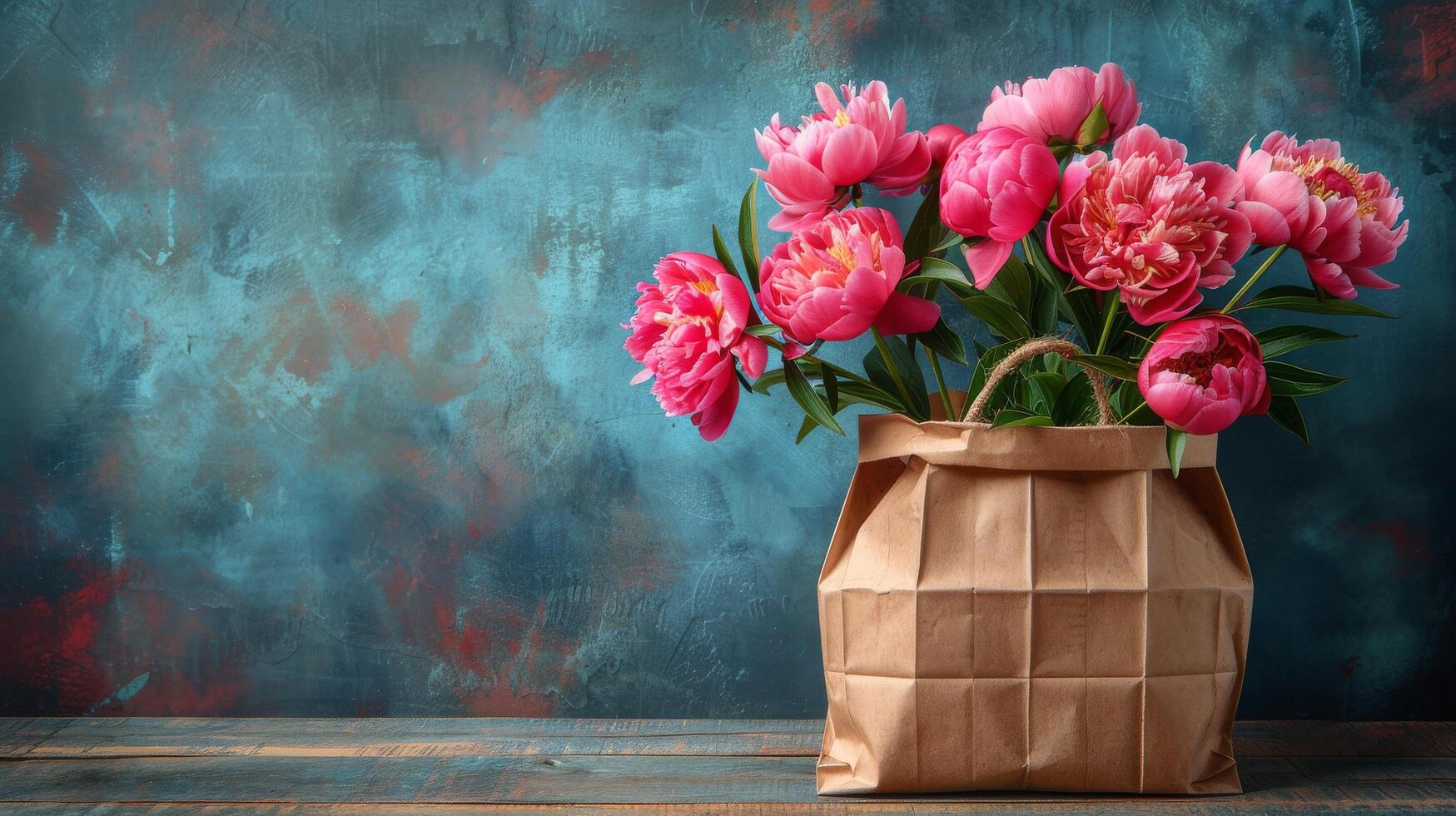 ai généré rose fleurs dans une vase sur table photo