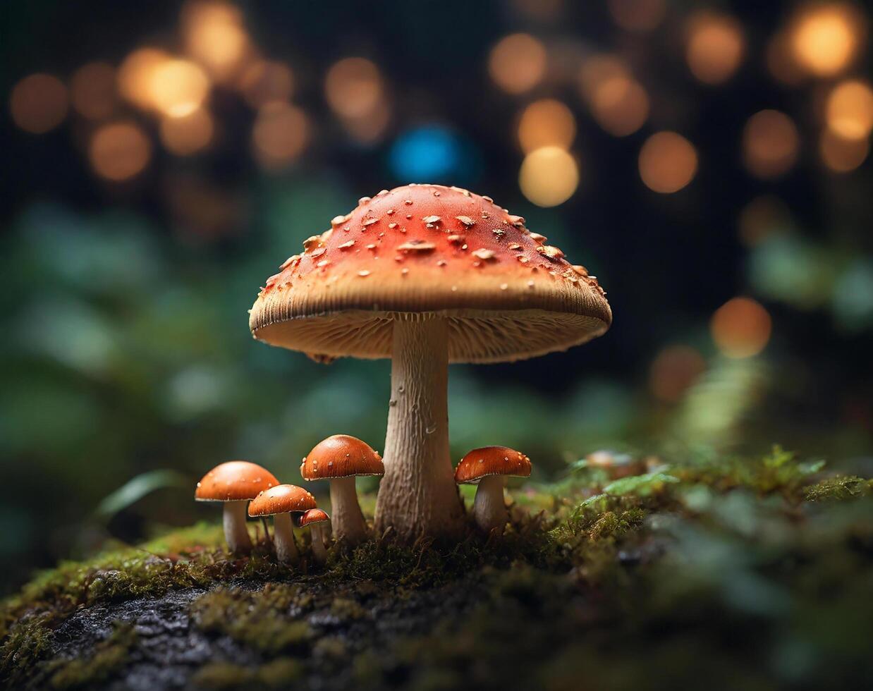 ai généré champignon dans Contexte photo