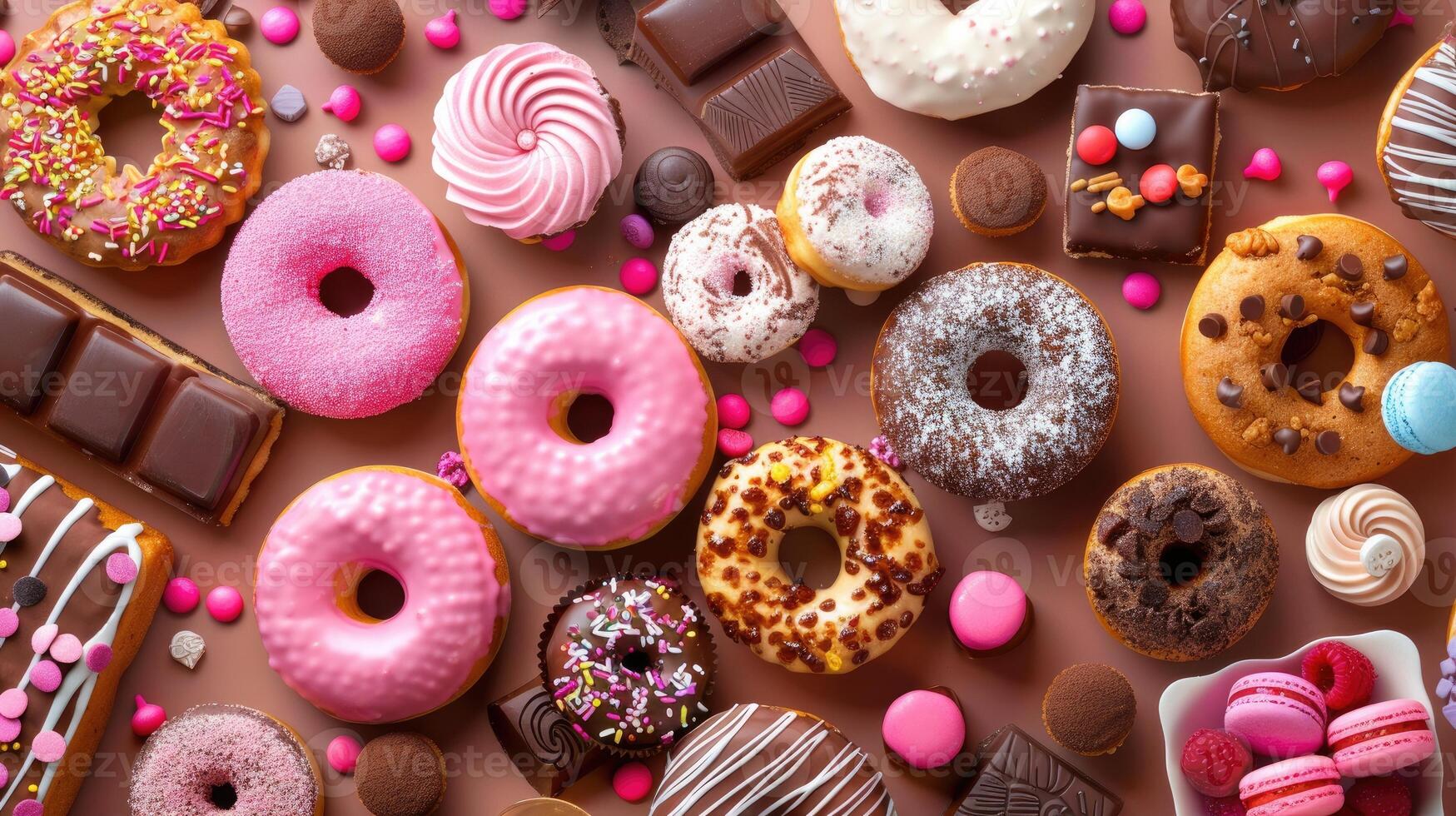 ai généré une table avec beaucoup bonbons et collations photo