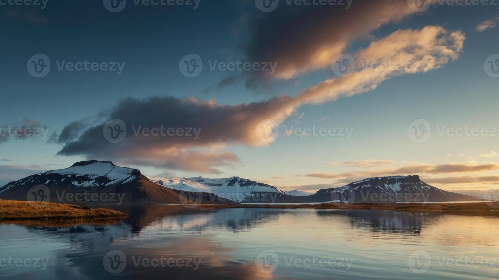 ai généré Stupéfiant vues de Islande photo