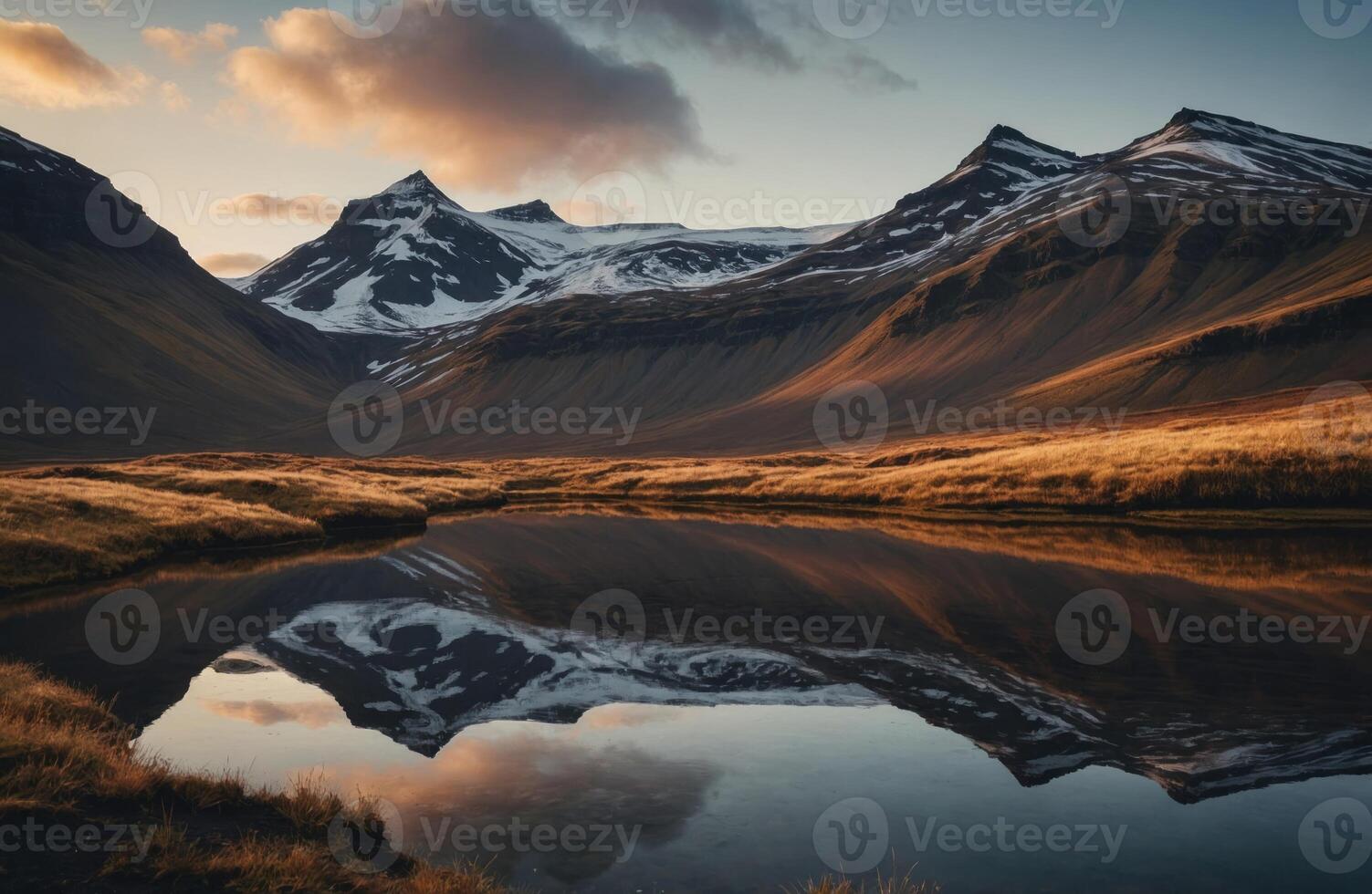 ai généré Stupéfiant vues de Islande photo