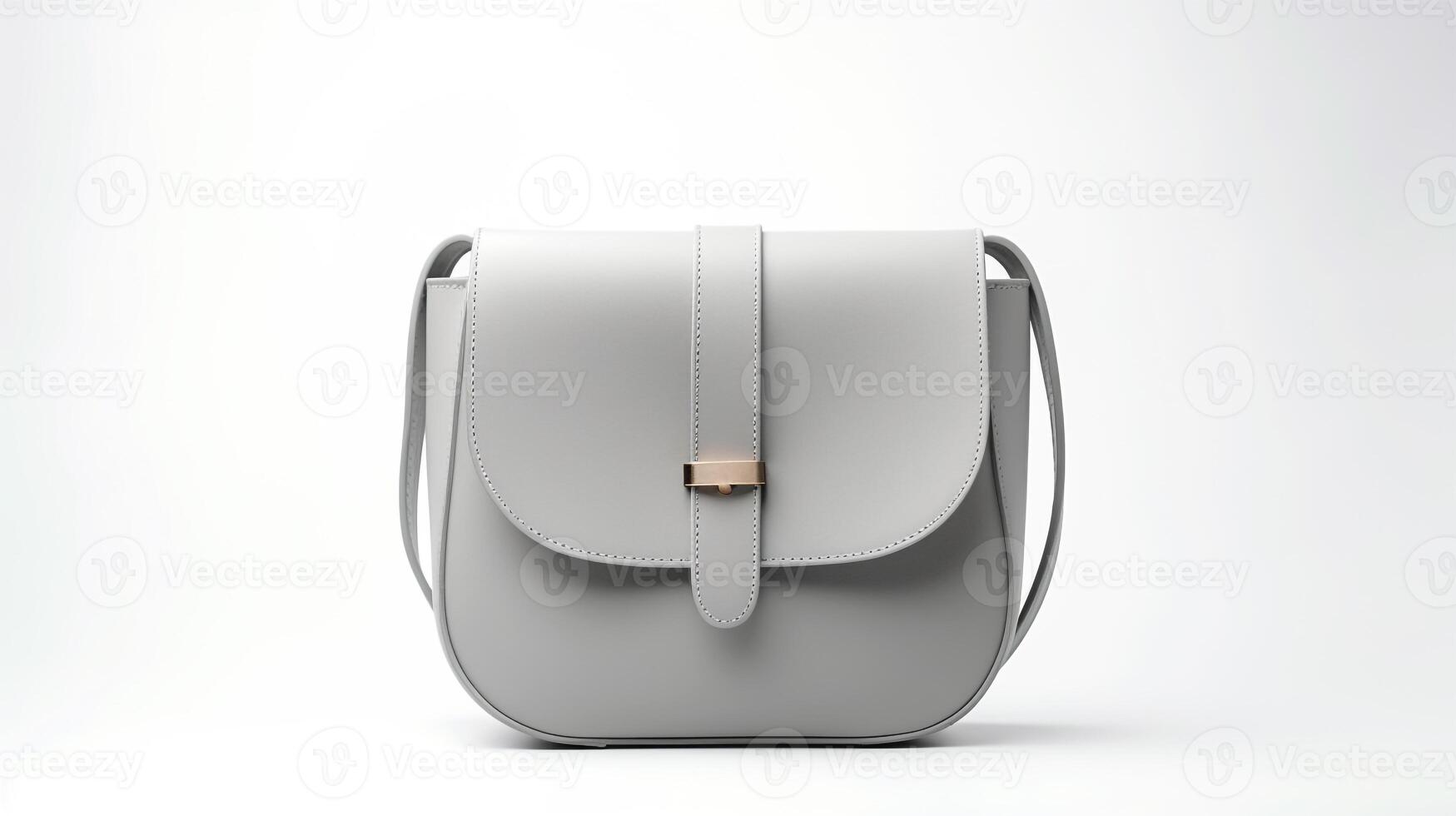 ai généré gris selle sac isolé sur blanc Contexte avec copie espace pour publicité. ai généré photo