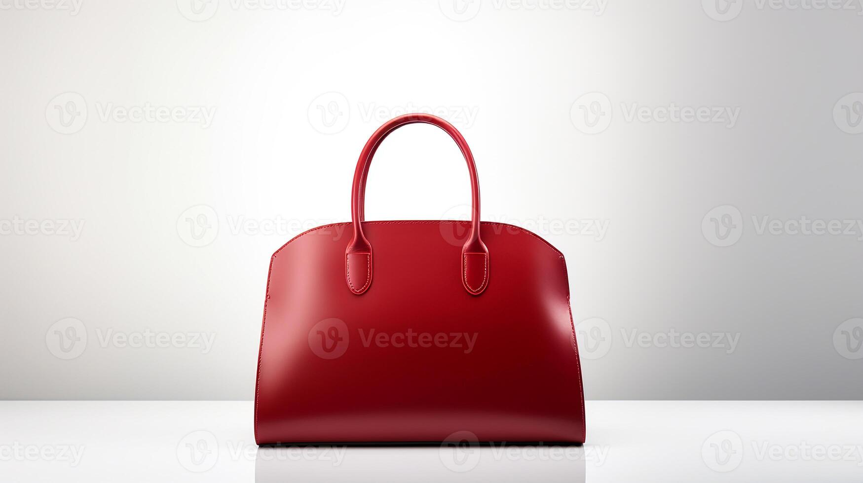 ai généré rouge cuir sac isolé sur blanc Contexte avec copie espace pour publicité. ai généré photo