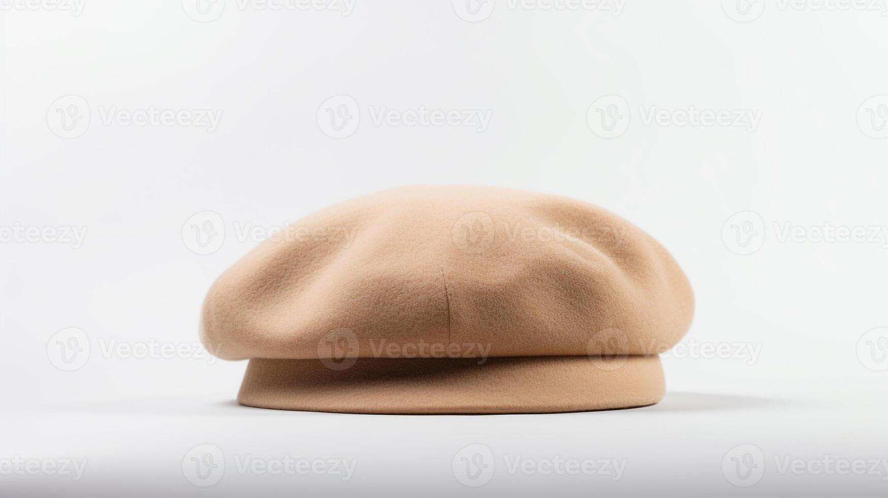 ai généré photo de beige béret chapeau isolé sur blanc Contexte. ai généré