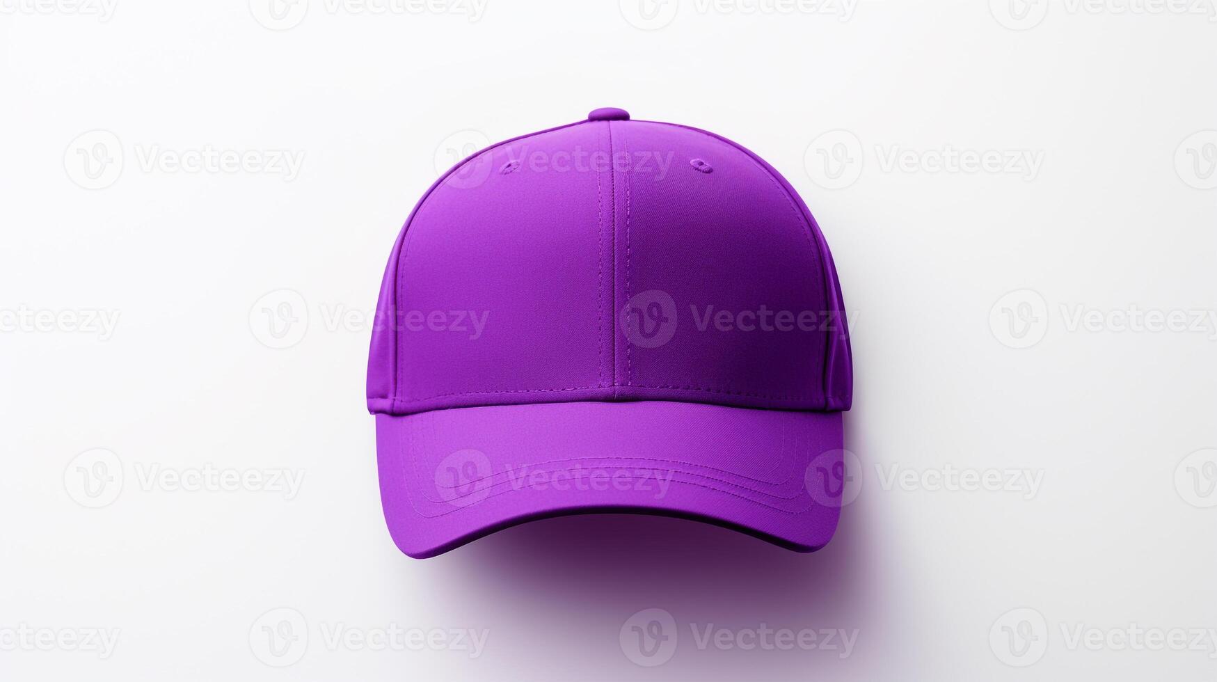 ai généré photo de violet visière casquette isolé sur blanc Contexte. ai généré