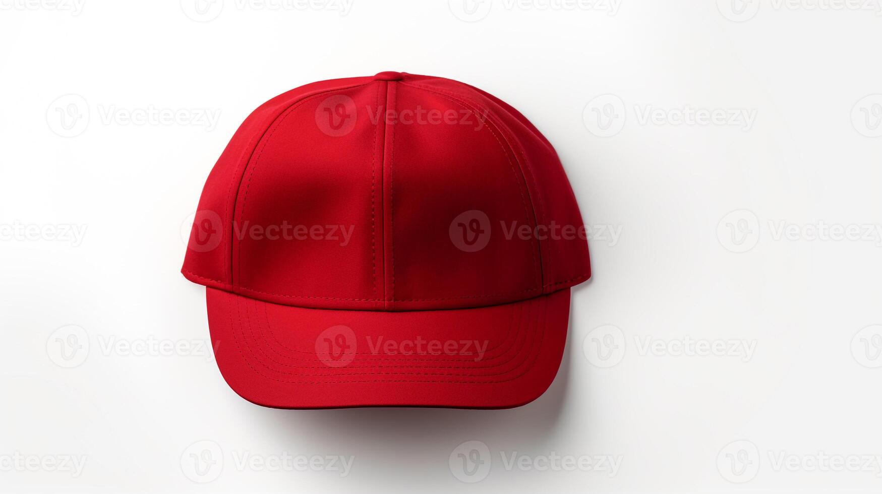 ai généré photo de rouge plat casquette isolé sur blanc Contexte. ai généré