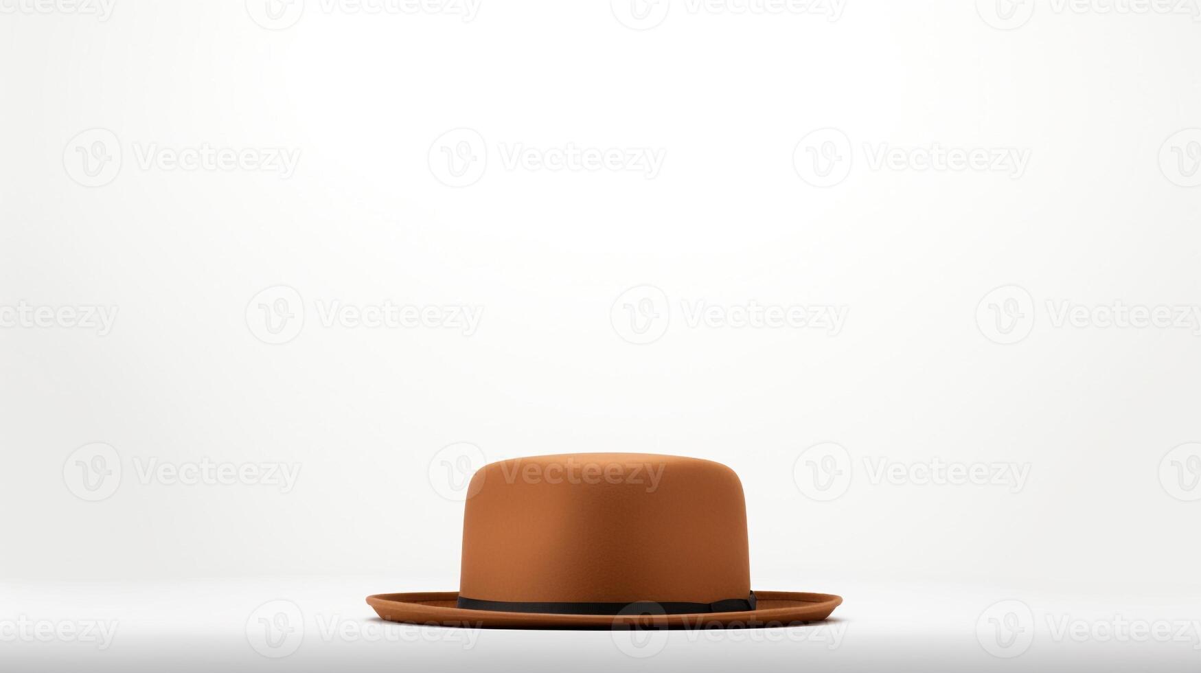 ai généré photo de marron melon chapeau isolé sur blanc Contexte. ai généré