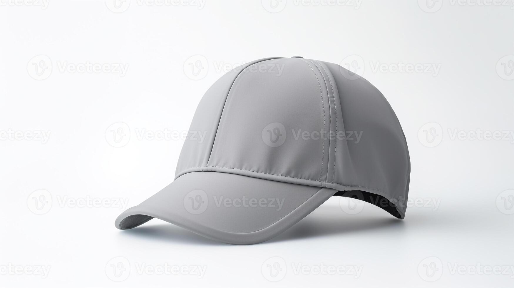 ai généré photo de gris cyclisme casquette isolé sur blanc Contexte. ai généré