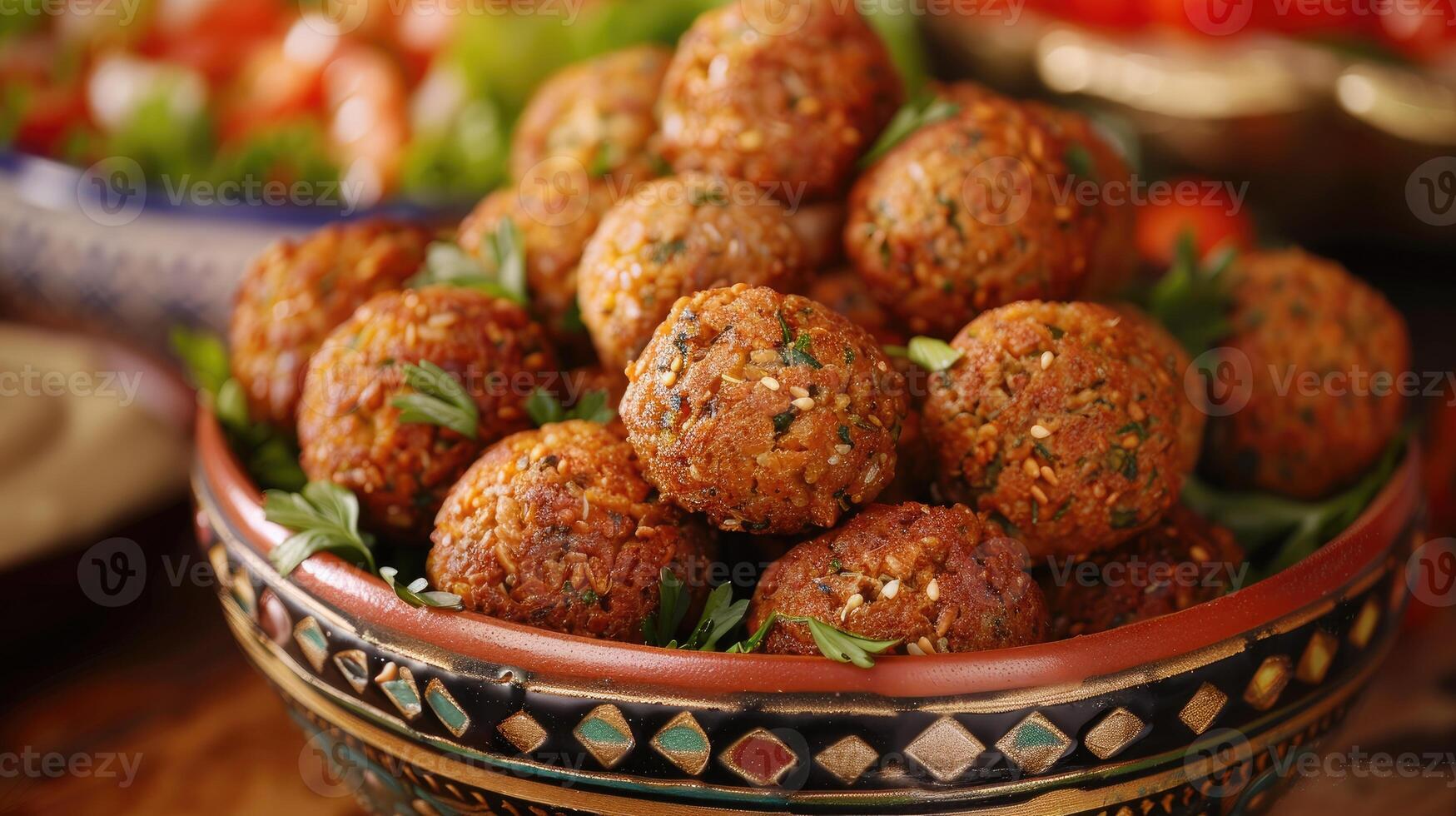 ai généré culinaire talent artistique une réaliste représentation de délicieux falafel photo