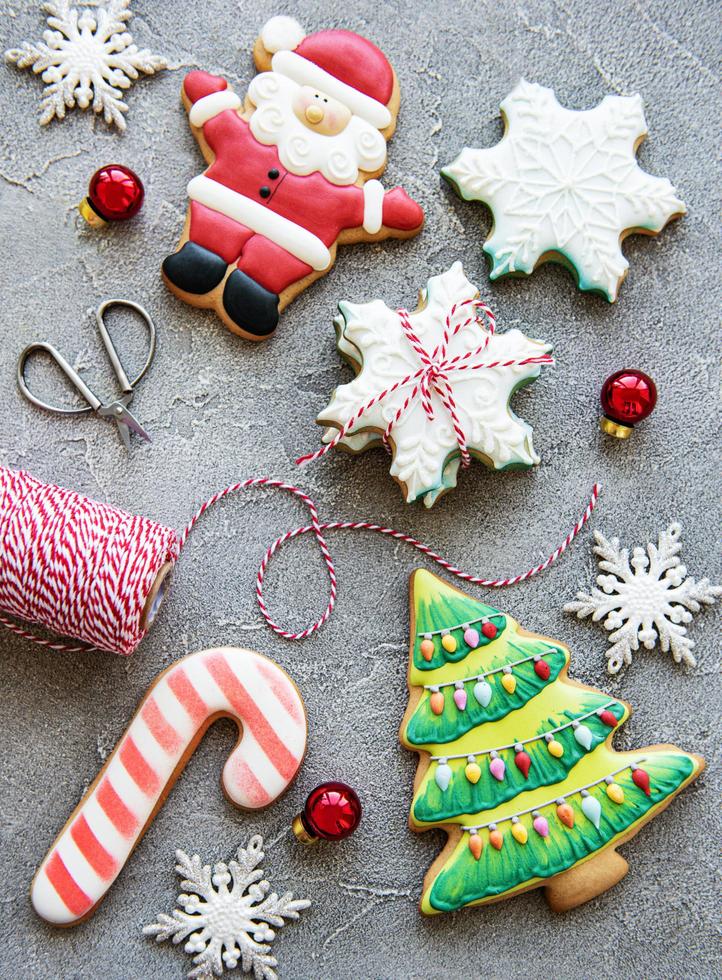 biscuits de pain d'épice de vacances de noël photo