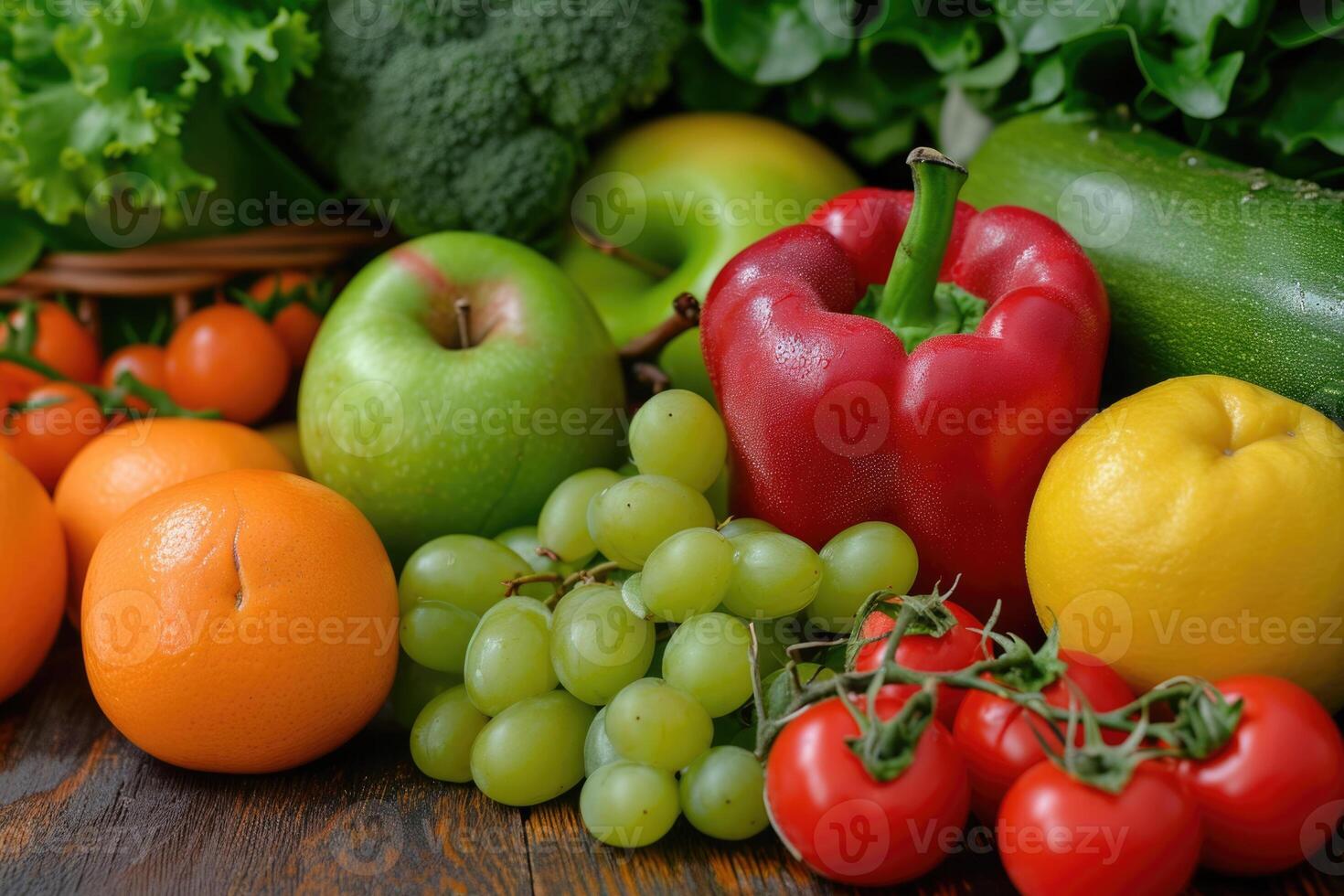 ai généré Frais des fruits et des légumes pour commercial et non commercial utilisation photo