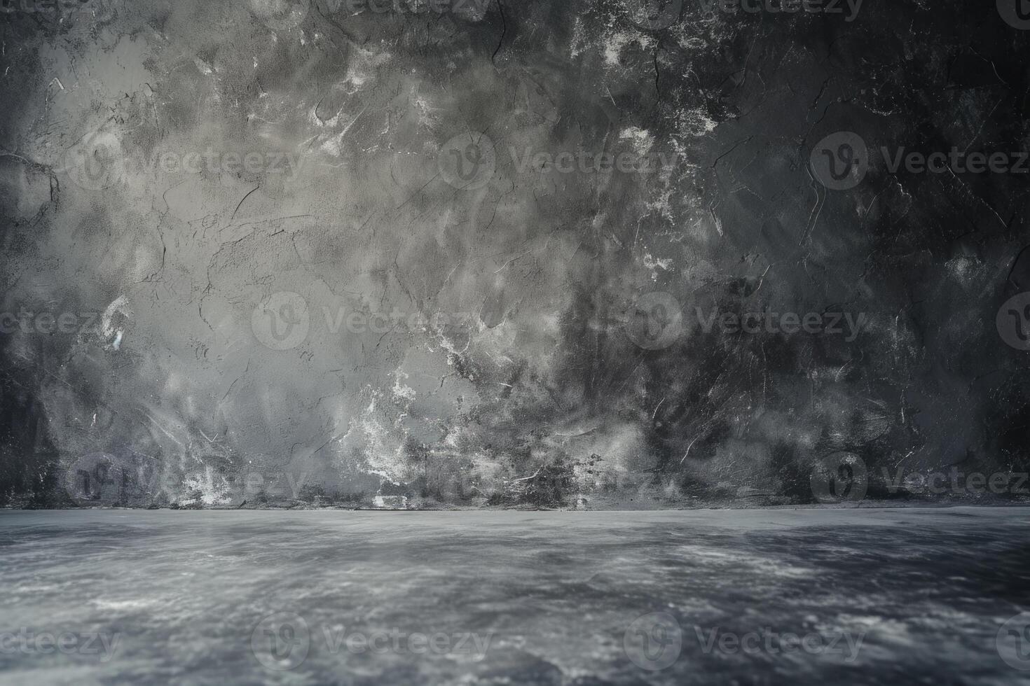 ai généré minimaliste gris studio avec doux éclairage et béton toile de fond. photo