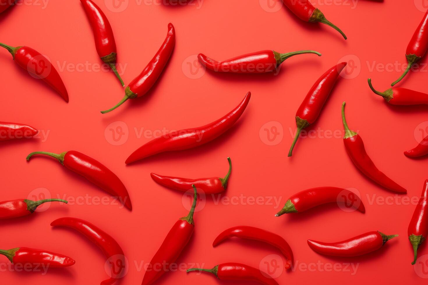 ai généré vibrant rouge Chili poivre. produire ai photo