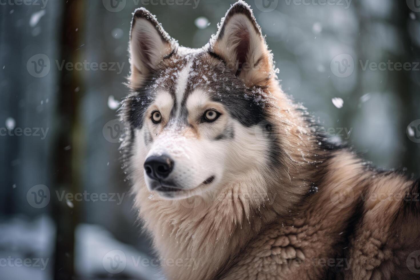 ai généré fidèle sibérien rauque animal. produire ai photo