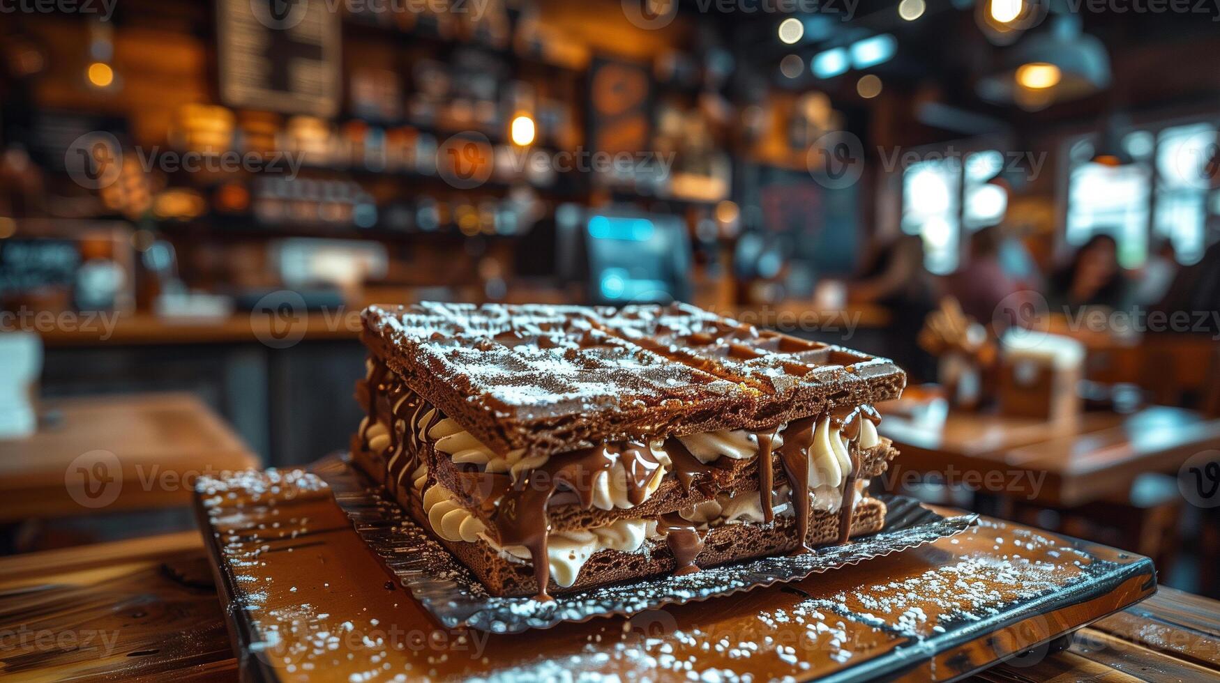 ai généré la glace crème sandwich Contexte photo