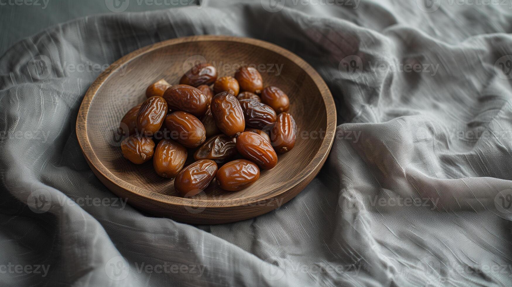 ai généré photo de Rendez-vous sur une en bois assiette