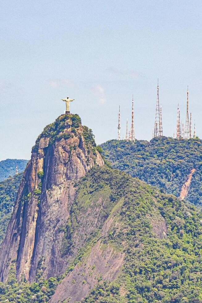 cristo redentor sur la montagne corcovado rio de janeiro brésil. photo