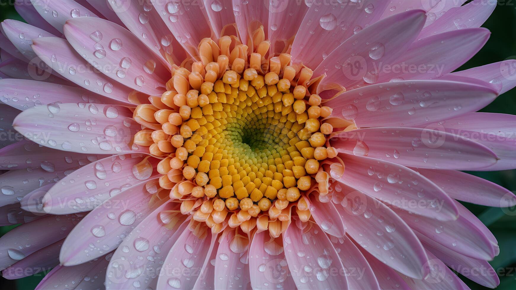 ai généré stockphoto abstrait macro photo de fleur avec l'eau gouttes, artistique mouvement